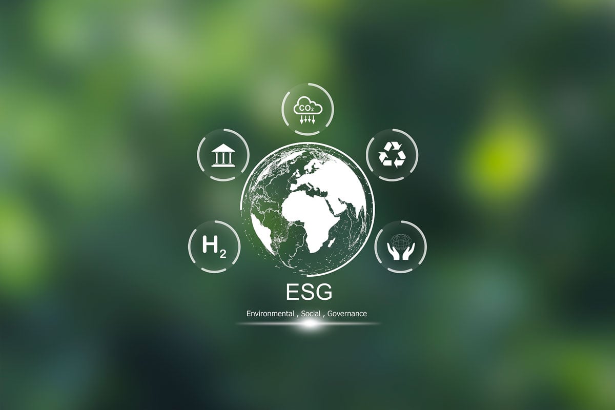 Sustainable facility management and energy-efficient commercial building in Dubai, highlighting ESG environmental standards.