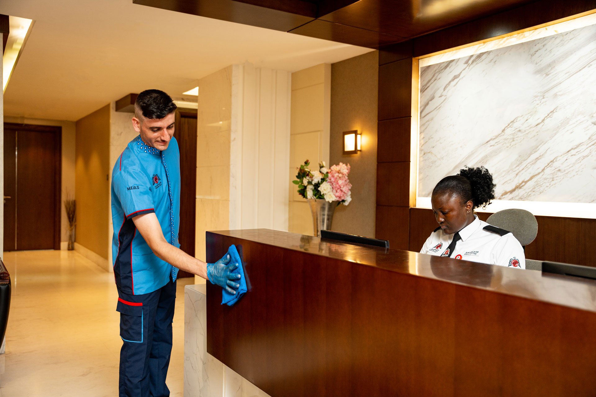 Custom cleaning solutions include post-renovation cleanup, event cleaning and detailed services for meeting rooms, furniture, and carpets. These services are tailored to meet your business needs.