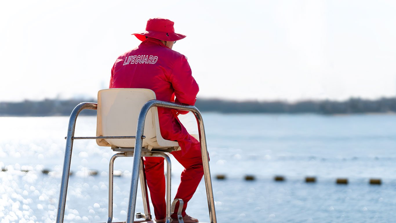 Beach lifeguard services in Dubai ensuring swimmer safety
